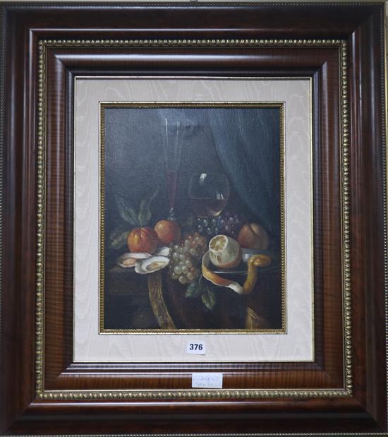 Oil on canvas, still life of fruit, 39 x 30cm